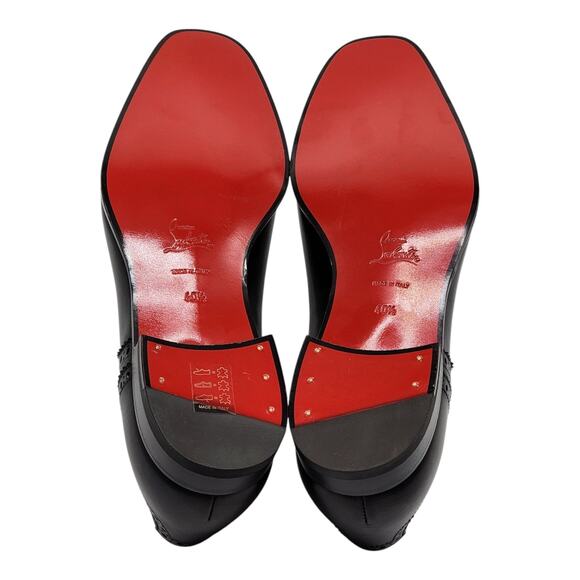 Christian Louboutin Top Daviol Leather Derby Shoes - Black EU 40.5 / US 7.5 $995 - Picture 8 of 9